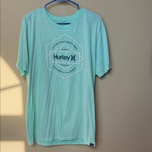 Hurley Men's Light Green Graphic Tee